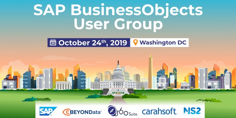 We are excited to be attending and speaking at the SAP BusinessObjects Federal User Group in Washington DC, on October 24th! We are excited to be part of this event with SAP, 360 Suite, Carahsoft, and NS2.